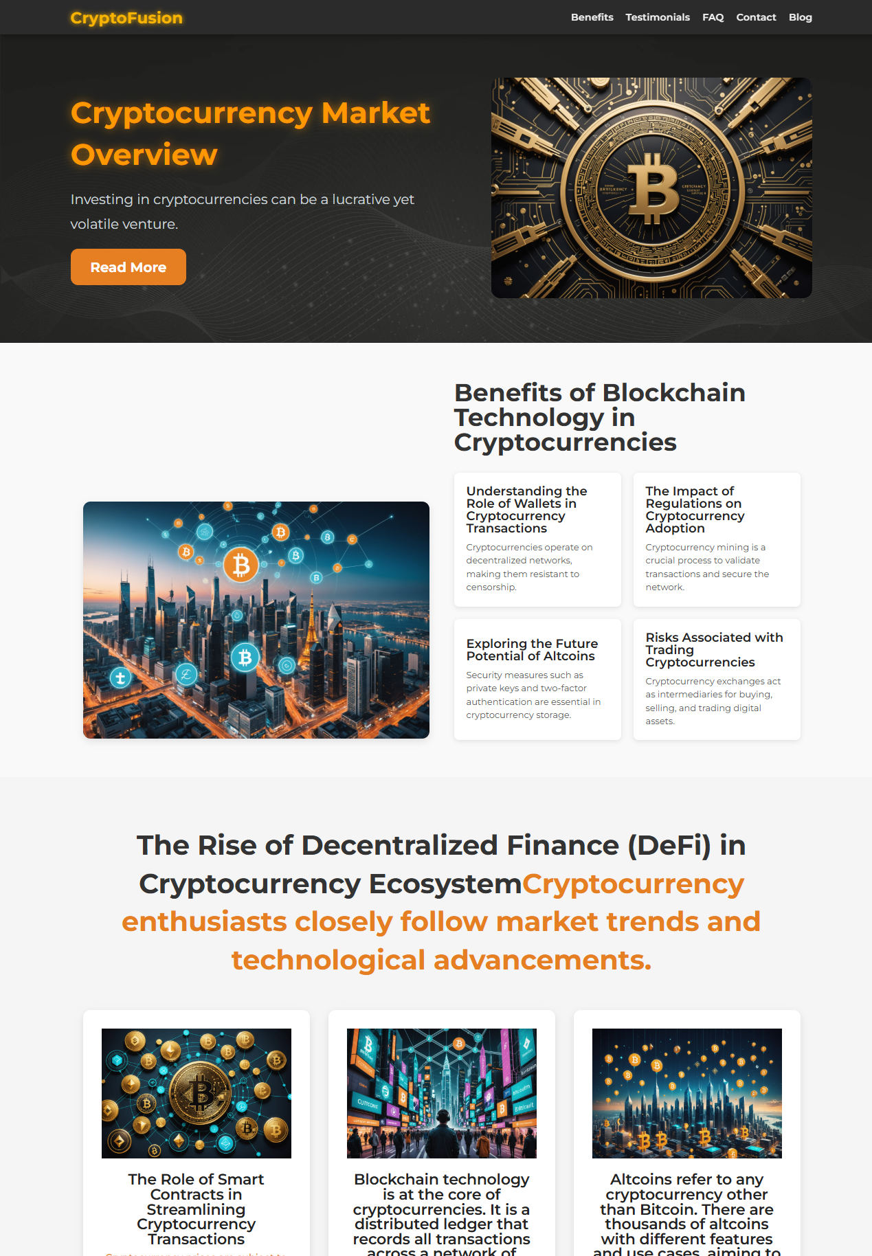 AI-generated white page site example — casino vertical