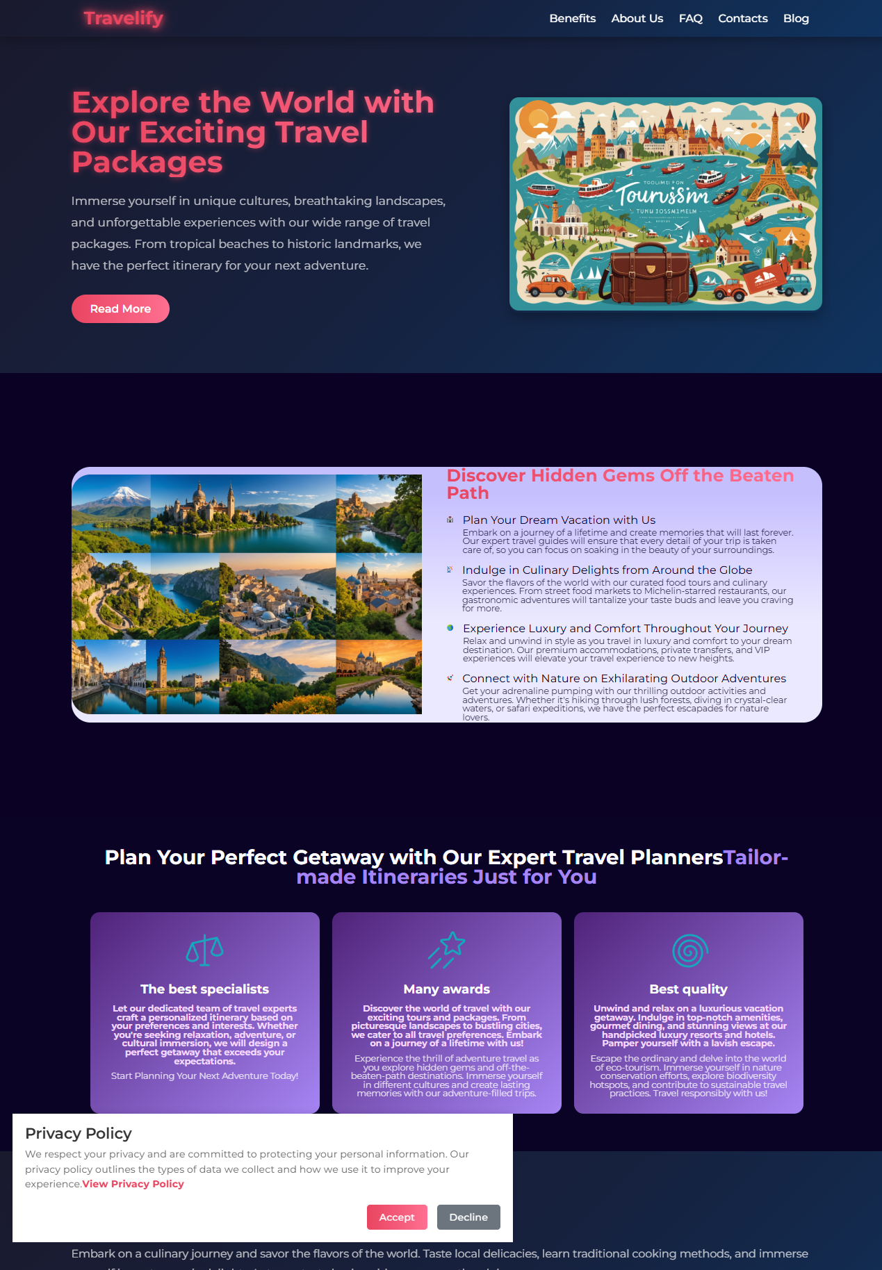 White page generator result — nutra affiliate site
