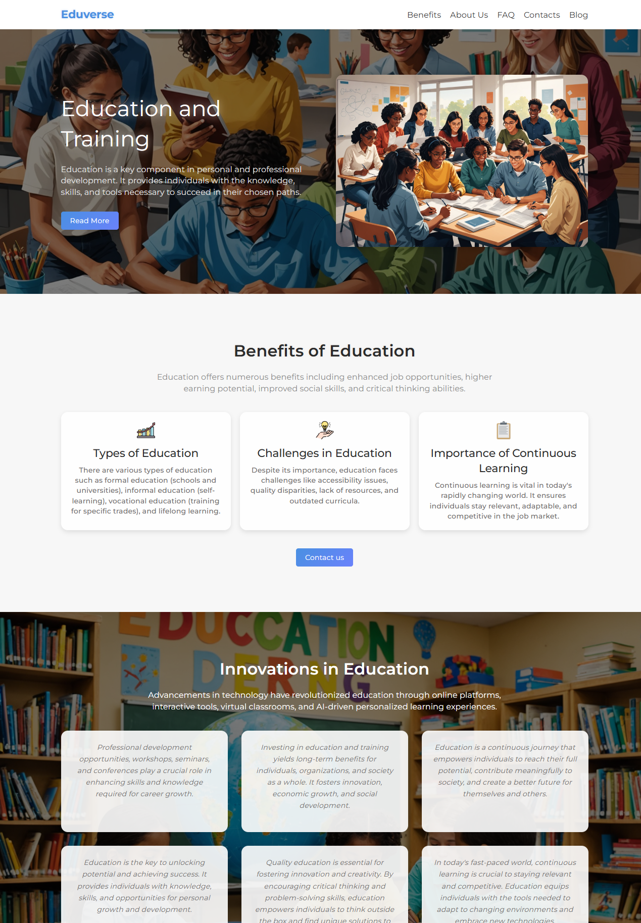 White page site example — gambling affiliate